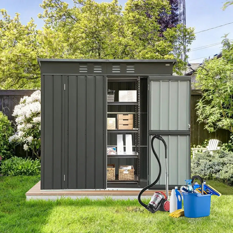 Outdoor Storage Shed Sloping Roof